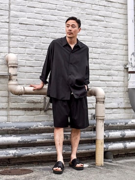 「N.HOOLYWOOD（N.ハリウッド）のアイテム（トップス）」を使った、ICCHOさん（メンズ・170cm）の春コーディネート