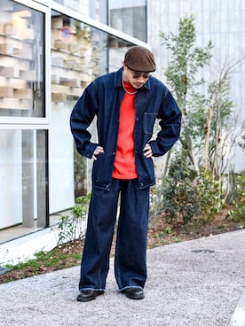 「saby（サバイ）のアイテム」を使った、ICCHOさん（メンズ・170cm）の冬コーディネート