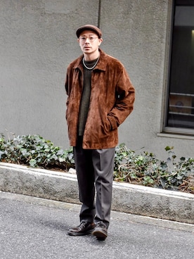 「stein（シュタイン）のアイテム」を使った、ICCHOさん（メンズ・170cm）の春コーディネート