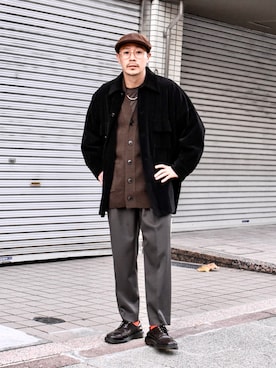 「stein（シュタイン）のアイテム」を使った、ICCHOさん（メンズ・170cm）の秋コーディネート