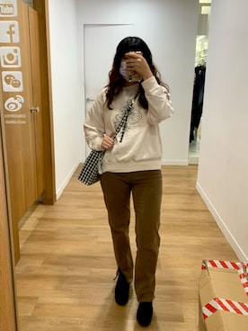 「PULL&BEAR（プルアンドベア）のアイテム（バッグ）」を使った、𝕊𝕠𝕡𝕙𝕚𝕖さん（レディース・160cm）の春コーディネート