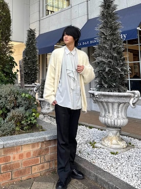 「Lui's（ルイス）のアイテム（スラックス）」を使った、りぃくんさん（メンズ・174cm）の春コーディネート