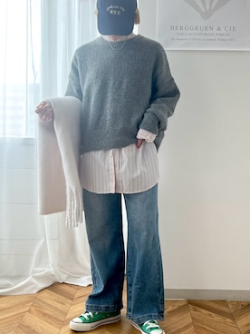 「アイテム（ファッション雑貨、ホワイト系）」を使った、classicalelfクラシカルエルフさん（レディース・161cm）の冬コーディネート