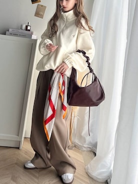 「classicalelf（クラシカルエルフ）のアイテム（ブルゾン）」を使った、classicalelfクラシカルエルフさん（レディース・164cm）の冬コーディネート