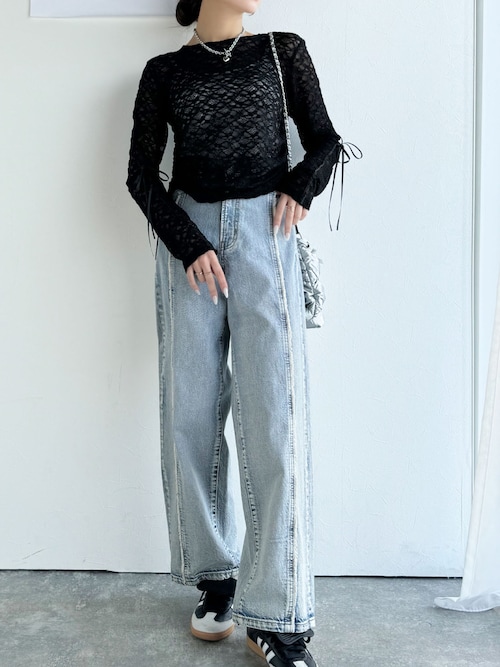 セール】【mily bilet】甘さと品を一枚に。視線集まるシアージャガード