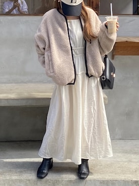 「classicalelf（クラシカルエルフ）のアイテム（ブルゾン）」を使った、classicalelfクラシカルエルフさん（レディース・160cm）の秋コーディネート