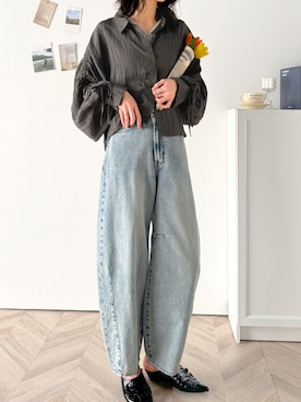 「classicalelf（クラシカルエルフ）のアイテム（パンツ）」を使った、classicalelfクラシカルエルフさん（レディース・173cm）の冬コーディネート