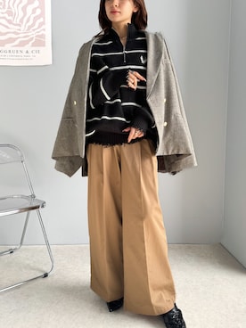 「classicalelf（クラシカルエルフ）のアイテム（ジャケット/アウター）」を使った、classicalelfクラシカルエルフさん（レディース・163cm）の冬コーディネート