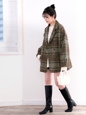 「classicalelf（クラシカルエルフ）のアイテム（ピーコート）」を使った、classicalelfクラシカルエルフさん（レディース・163cm）の秋コーディネート