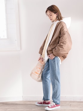 「classicalelf（クラシカルエルフ）のアイテム（ブルゾン）」を使った、classicalelfクラシカルエルフさん（レディース・164cm）の秋コーディネート