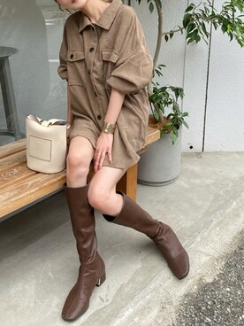 「classicalelf（クラシカルエルフ）のアイテム（ブルゾン）」を使った、classicalelfクラシカルエルフさん（レディース・162cm）の秋コーディネート