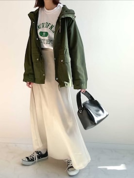 「classicalelf（クラシカルエルフ）のアイテム（マウンテンパーカー）」を使った、classicalelfクラシカルエルフさん（レディース・162cm）の冬コーディネート