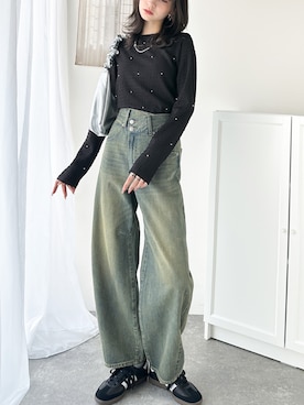 「classicalelf（クラシカルエルフ）のアイテム（パンツ）」を使った、classicalelfクラシカルエルフさん（レディース・173cm）の冬コーディネート
