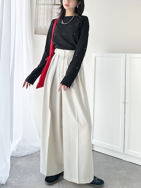 「classicalelf（クラシカルエルフ）のアイテム（パンツ）」を使った、classicalelfクラシカルエルフさん（レディース・173cm）の冬コーディネート