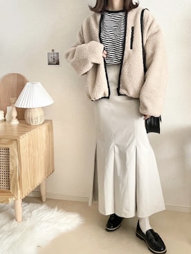 「classicalelf（クラシカルエルフ）のアイテム（ブルゾン）」を使った、classicalelfクラシカルエルフさん（レディース・154cm）の秋コーディネート