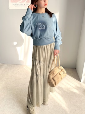 「mily bilet（ミウィビレット）のアイテム」を使った、classicalelfクラシカルエルフさん（レディース・163cm）の冬コーディネート