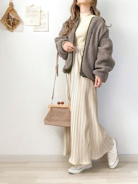 「classicalelf（クラシカルエルフ）のアイテム（ブルゾン）」を使った、classicalelfクラシカルエルフさん（レディース・153cm）の秋コーディネート