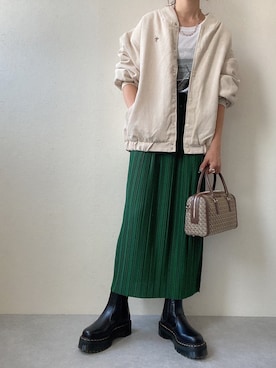 「classicalelf（クラシカルエルフ）のアイテム（ブルゾン）」を使った、classicalelfクラシカルエルフさん（レディース・164cm）の秋コーディネート