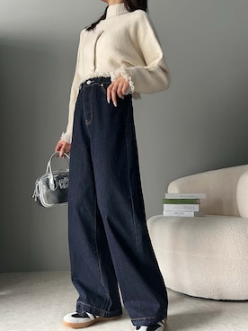 「classicalelf（クラシカルエルフ）のアイテム（パンツ）」を使った、classicalelfクラシカルエルフさん（レディース・163cm）の冬コーディネート