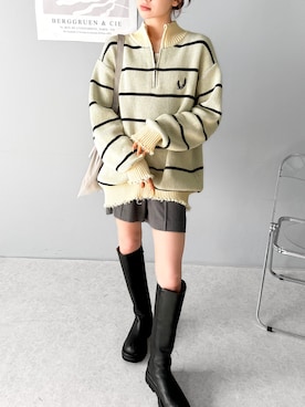 「classicalelf（クラシカルエルフ）のアイテム（パンツ）」を使った、classicalelfクラシカルエルフさん（レディース・163cm）の冬コーディネート