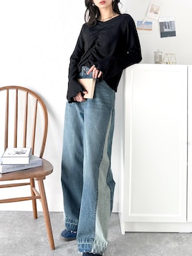 「classicalelf（クラシカルエルフ）のアイテム（パンツ）」を使った、classicalelfクラシカルエルフさん（レディース・173cm）の冬コーディネート