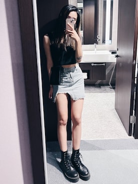 「PULL&BEAR（プルアンドベア）のアイテム（シューズ）」を使った、Z•💐さん（レディース・163cm）の春コーディネート