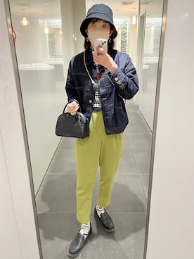 「いまどきジャケット写真」｜「アイテム（スラックス）」を使った、ちさん（レディース・165cm）の春コーディネート