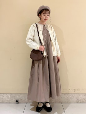 「Samansa Mos2（サマンサ モスモス）のアイテム（帽子）」を使った、ayaさん（レディース・165cm）の秋コーディネート
