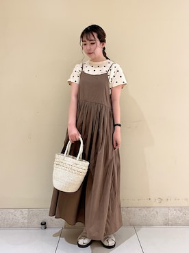 「インド綿」｜ayaさん（レディース・165cm）の夏コーディネート