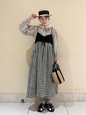 「アイテム（ワンピース）」を使った、ayaさん（レディース・165cm）の春コーディネート