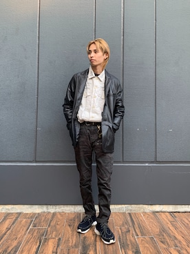 「AVIREX（アヴィレックス）のアイテム（テーラードジャケット）」を使った、Yuuさん（メンズ・167cm）の秋コーディネート