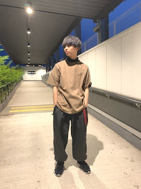 「刺繍Tシャツ」｜Yuuさん（メンズ・167cm）の春コーディネート