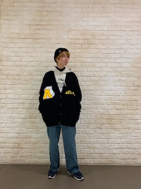 「プルオーバーパーカー」｜「アイテム（帽子）」を使った、Yuuさん（メンズ・167cm）の冬コーディネート