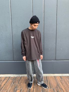 Yuuさんの「【Dickies × AVIREX】コットン ニット ワッチキャップ / COTTON KNIT WATCH CAP / アヴィレックス / ディッキーズ」を使ったコーディネート