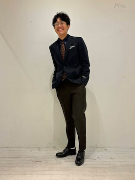 「アイテム（スーツパンツ）」を使った、なりさん（メンズ・174cm）の秋コーディネート