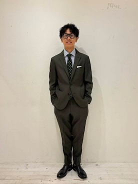「アイテム（スーツパンツ）」を使った、なりさん（メンズ・174cm）の秋コーディネート