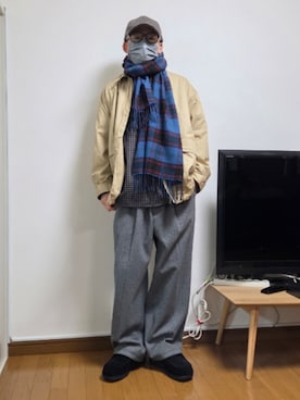 「Clarks（クラークス）のClarks / Wallabee Gore-tex(R)（ドレスシューズ、ブラック系）」を使った、protection2さん（メンズ・167cm）の春コーディネート