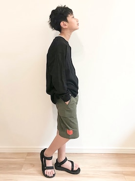 「アイテム（サンダル）」を使った、ZETTOさん（キッズ・137cm）の夏コーディネート