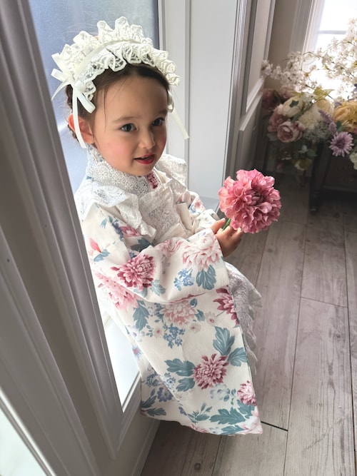 セール】レースエプロン着物ワンピース キッズ（着物）｜Catherine