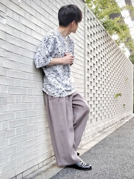 「Lui's（ルイス）のアイテム（シューズ）」を使った、kulaさん（メンズ・173cm）の夏コーディネート