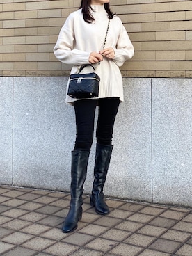 「MILOS（ミロス）のアイテム」を使った、kyoooco♡さん（レディース・162cm）の冬コーディネート