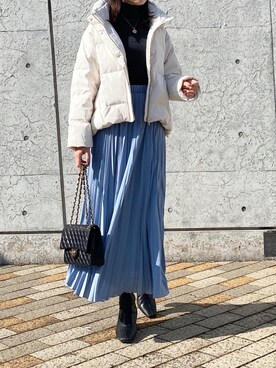 「MK MICHEL KLEIN（エムケーミッシェルクラン）のアイテム」を使った、kyoooco♡さん（レディース・162cm）の冬コーディネート