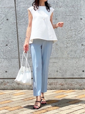 「DOLCEのアイテム」を使った、kyoooco♡さん（レディース・162cm）の夏コーディネート