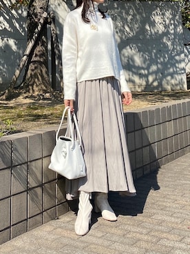 「MK MICHEL KLEIN（エムケーミッシェルクラン）のアイテム」を使った、kyoooco♡さん（レディース・162cm）の秋コーディネート