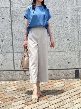 「MK MICHEL KLEIN（エムケーミッシェルクラン）のアイテム」を使った、kyoooco♡さん（レディース・162cm）の夏コーディネート