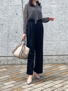 「MK MICHEL KLEIN（エムケーミッシェルクラン）のアイテム」を使った、kyoooco♡さん（レディース・162cm）の秋コーディネート