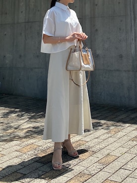 「SLOBE IENA（スローブイエナ）のアイテム（サンダル）」を使った、kyoooco♡さん（レディース・162cm）の秋コーディネート