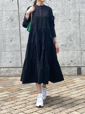 「rectangle（レクタングル）のアイテム（シャツワンピース）」を使った、kyoooco♡さん（レディース・162cm）の秋コーディネート