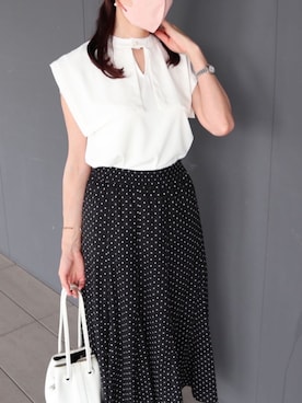 「MK MICHEL KLEIN（エムケーミッシェルクラン）のアイテム」を使った、kyoooco♡さん（レディース・162cm）の夏コーディネート