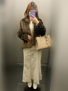 「COCO DEAL（ココディール）のアイテム（ノーカラーコート）」を使った、❤︎さん（レディース・167cm）の秋コーディネート